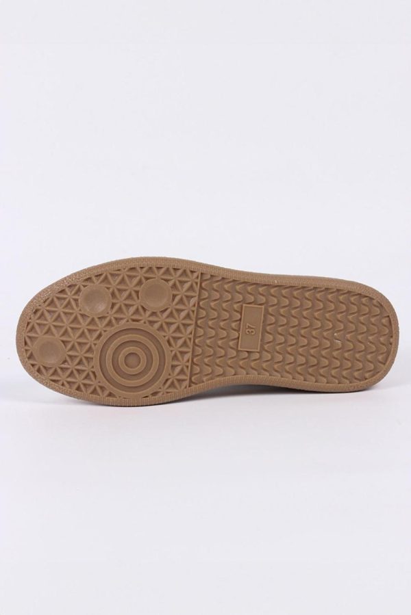 Women Coffee Pu Leather Lace Up Sneakers | Sneakers - Image 5
